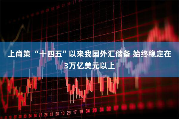 上尚策 “十四五”以来我国外汇储备 始终稳定在3万亿美元以上
