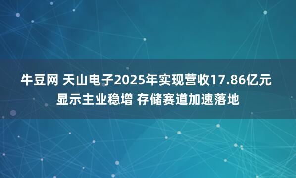 牛豆网 天山电子2025年实现营收17.86亿元 显示主业稳增 存储赛道加速落地