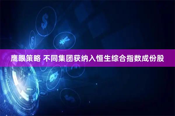 鹰眼策略 不同集团获纳入恒生综合指数成份股