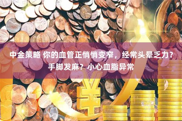中金策略 你的血管正悄悄变窄,经常头晕乏力?手脚发麻?小心血脂异常